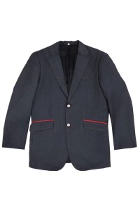 訂製男裝3件套西裝套裝     設計西裝袋紅色邊    銀行職員制服    2顆鈕扣設計    大眾銀行  西裝 高針數  BS680